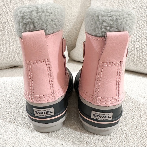 Sorel Toddler Girls Yoot PAC Waterproof Snow Boots Pjnk Gray sz 6 - Picture 5 of 7